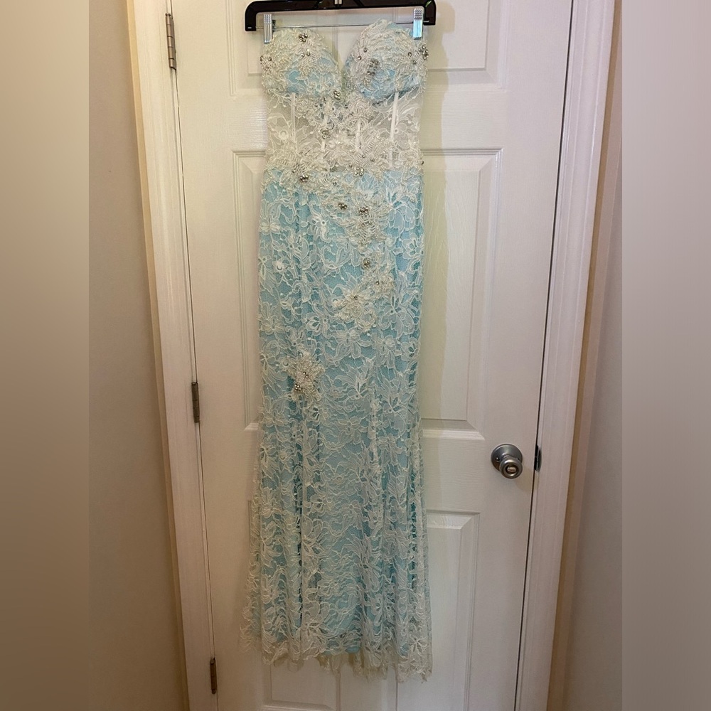 Strapless Floor Length Jovani Gown